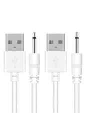 2.7Ft USB DC Charging Cable 2.5mm Fast Charger Replacement 3ft (100cm), White picture