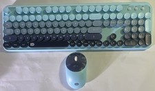 FD EK8870 Wireless Keyboard & Mouse Combo Blue QWERTY Full Size Numeric Keypad picture