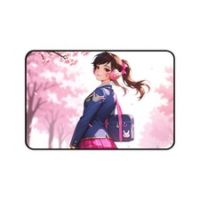 D.Va Academy Skin Overwatch Desk Mat Cherry Blossom Anime Mouse Pad XL picture