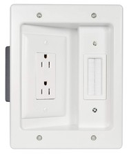 Legrand OnQ in-Wall Cable Management Kit for Power & Low Voltage Cords Hides TV picture