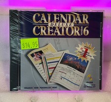 Calendar Creator Deluxe Version 6 (CD-ROM, 1998) NEW SEALED picture