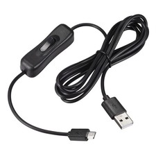 USB Cable with ON/Off Switch Male to Micro USB Male Extension Cord 6.56Ft picture