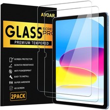 AVOAR 2 Pack Screen Protector for iPad 11th A16 2025 & 10.9 inches, BLACK picture