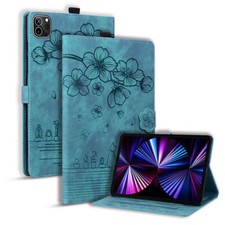 Flip Leather Flower Cat Tablet Case For iPad Air Pro 11-inch 13-inch (M2) 2024 picture