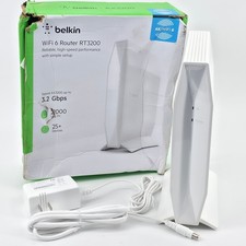 Belkin RT3200 WiFi 6 Router AX3200 Dual-Band Gigabit White 3.2 Gbps 2000 Sq Ft picture