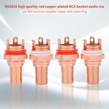 4pcs CMC RCA Socket Red Copper Plated Audio RCA Jack RCA Terminals Amplifier picture