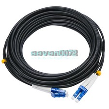 Black Armored Fiber Cable LC-LC UPC SM 9/125 Duplex Fiber Optic Patch Cord 250M picture