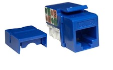 50 Pack Lot CAT6 Network RJ45 Port 110 Punch Down Keystone Snap-In Jack Blue picture