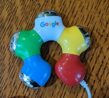 Vintage Google Rotating Multi-Color Mini USB Hub - Promotional Item - Very Rare picture