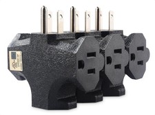 3-Pack 3 Way Plug Adapter 15A 1875W, 3 Prong 3 Outlet Adapter, Power picture