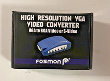 Fosmon High Resolution VGA Converter VGA to RCA/S-Video, 3 ft Blue HD1882 picture
