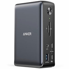 Anker PowerExpand 13-in-1 USB-C Dock HDMI DP Ethernet Card Reader Gray A8392 picture
