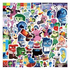 60PCS Inside Out Sticker Set, Waterproof Vinyl Decals, 1.96 inch, Purple picture