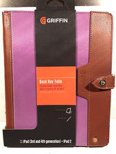 Griffin Back Bay Folio for iPad 3rd & 4th Generation + iPad 2 Lavender & Brown picture