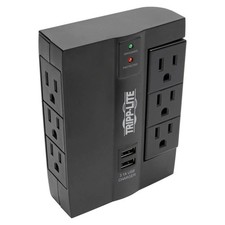 Tripp Lite SWIVEL6USB 6 Outlet Surge Protector 2 USB Ports Black picture