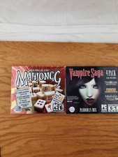 New, World Of Mahjongg & Vampire Saga 4 Pack,read description computer games picture