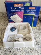 Kensington Expert With Orbit Blue Ball Trackball Mouse 4 Button Model 64215 CIB picture