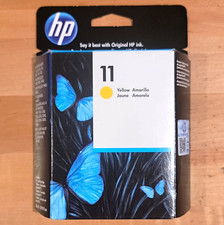 HP 11 Genuine/Original Yellow Inkjet Ink Cartridge MPN C4838A 28 ml picture