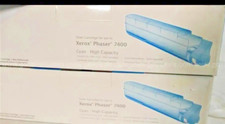 XEROX 7400 Phaser Compatible Toner Lot-2 Cyan Cartridges High Yield-Cyan picture