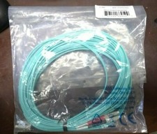C2G 10m LC-LC 10Gb 50/125 OM3 Duplex Multimode PVC Fiber Optic Cable Aqua 33050 picture