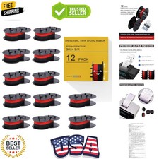 12 Pack Replacement for Porelon 11216 Universal Twin Spool Calculator Ribbon ... picture