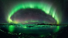 Landscape aurorae stars nature sky night Custom Gaming Mat Desk picture