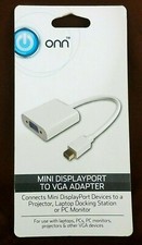 ONN ONA17AV052 Mini DisplayPort to VGA Adapter Mini DP to VGA Display White picture