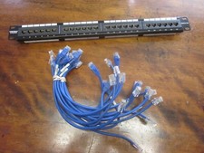 Trendnet TC-P24C5E 24-Port Cat5/5e 1U Patch Panel with 17 Patch Cables picture