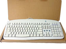 Logitech Y-SG13 Corded PS/2 Deluxe Access Keyboard White picture