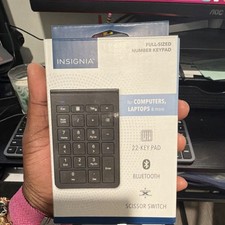 Insignia Bluetooth 22-Key Number Keypad NS-PK3KANB24 Scissor Switch Black picture