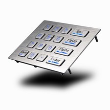 16 Keys Industrial Vandal Proof IP65 Waterproof LED Backlight USB Metal Keypad picture