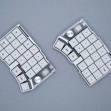 Cornix LP Jezail Funder Split Mechanical Keyboard Silver Minimalist Design picture