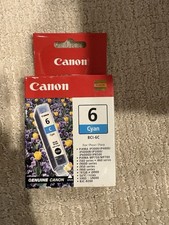 Pack 6 Genuine Canon BCI-6PC Printer Ink NEW Cyan picture