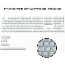 113 Key Pink Jelly Round Keycaps OEM Profile Set Mechanical Keyboard MX Switch + picture