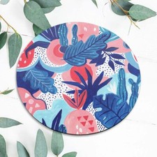 Abstract Leaf Watercolor Nature Mouse Pad Mat Office Desk Table Accessory Gift picture