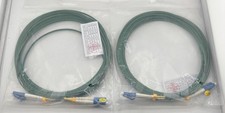 LOT OF 2 FIBER OPTIC PATCH CABLES G657A1 9/125 LC UPC-LC UPC DX SM 2.0 6M GREEN picture