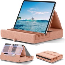 KDD Tablet Pillow Holder, Foldable iPad Stand for Lap, Bed and Peach Fuzz  picture