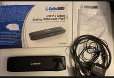 Cables To Go 28652 USB 2.0 Laptop Docking Station VGA Open Box C2G picture