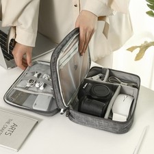 Travel Cable Organizer Bag Electronics Charger Cord Storage Case Oxford Cloth picture