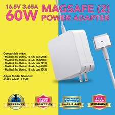 60W Power Adapter Charger for Apple Macbook Pro Retina 13