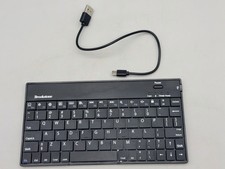 Brookstone Wireless Bluetooth Mini Keyboard X9PBKB80 Rechargeable Black Untested picture