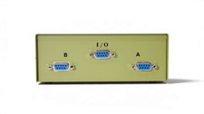 2 Way DB9 Female Bidirectional Manual AB Data Switch Box RS232 Serial - Beige picture