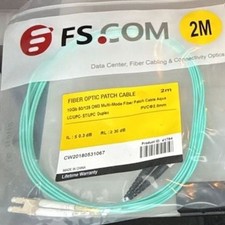 FS.COM 2m 10Gb 50/125 OM3 Multi-Mode Optic Patch Cable, LC/UPC-ST/UPC Duplex picture