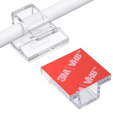 30 Pcs Small Crystal Clear Adhesive Cable Clips, Cable Holder, Light Clips picture