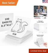 100 Sheets Thermal Printer Paper 8.5 x 11 US Letter Size Portable Printer picture