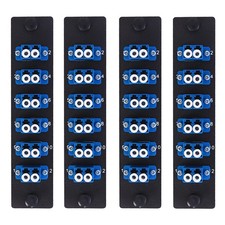 4 Pack Fiber Patch Panel Enclosure - 6 Duplex LC Adapters, 12 Fiber Optic Ports, picture