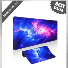 Gaming Mouse Pad Desk Mat Large Purple Galaxy Space 31.5x11.8 Inches Non Slip picture
