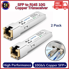 2 Pack 10GBASE-T SFP+ Module, SFP to RJ45 10G Copper Transceiver, 10Gbe SFP+ picture
