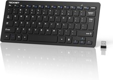TECKNET Wireless Keyboard 2.4GHz USB Mini Slim Compact Quiet Keyboard for PC picture