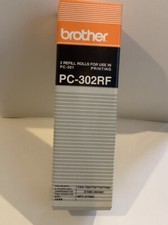 Genuine Brother PC-302RF OEM 2-Pack Thermal Fax Ribbon Refill Rolls PC-301 New picture
